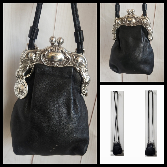 Handbags - BRIGHTON Leather One World Kisslock VINTAGE Crossbody